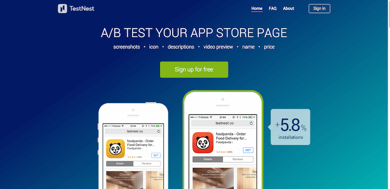 TestNest A B test app meta data before the App Store release