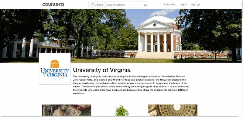 University of Virginia   Partner Info   Coursera