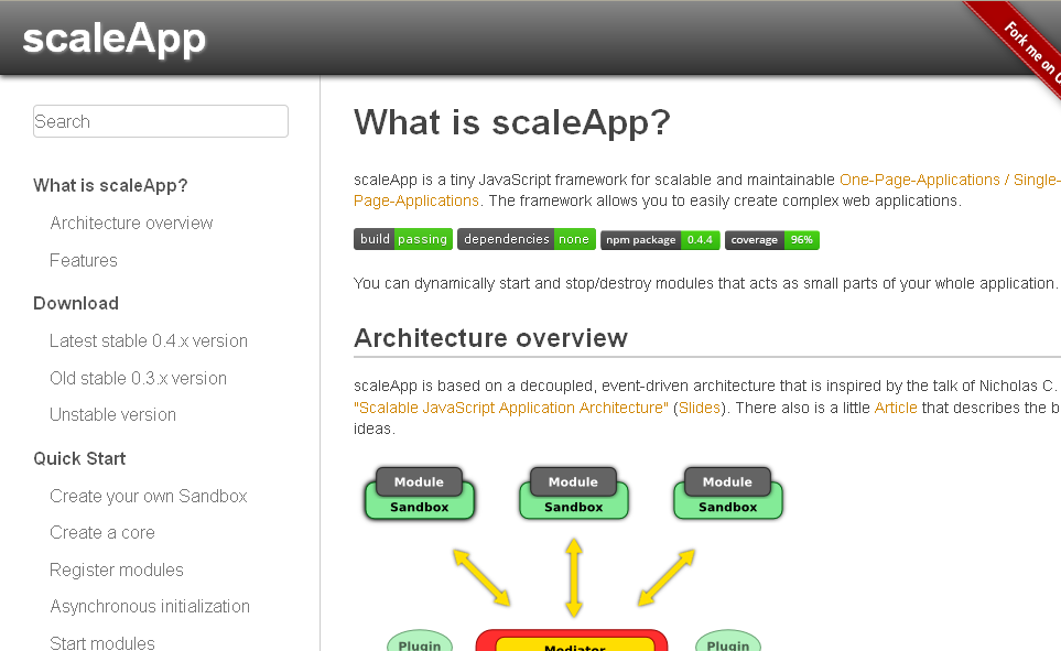 26 Event Driven Javascript Framework