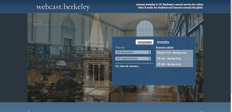 webcast.berkeley   UC Berkeley Video and Podcasts for Courses   Events