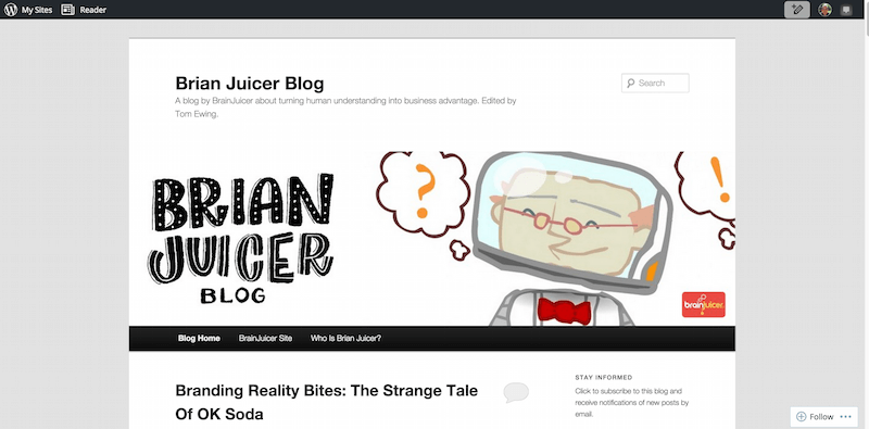 Brian Juicer Blog   A blog by BrainJuicer about turning human understanding into business advantage. Edited by Tom Ewing.