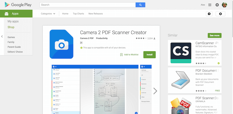 Camera 2 PDF Scanner Creator Android Apps on Google Play