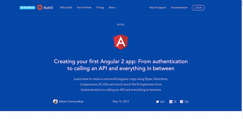 Creating your first Angular 2 app  From authentication to calling an API and everything in between