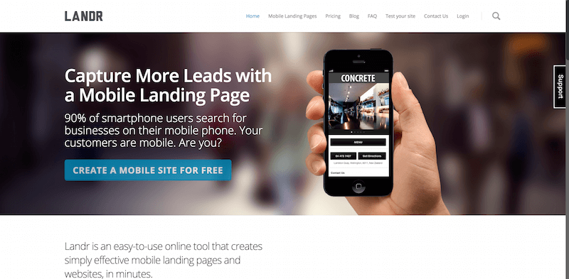 Landr – Simply Effective Mobile Websites.