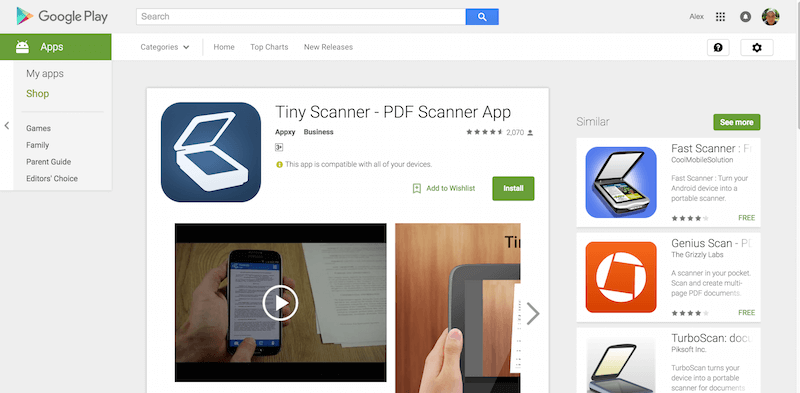 Tiny Scanner PDF Scanner App Android Apps on Google Play