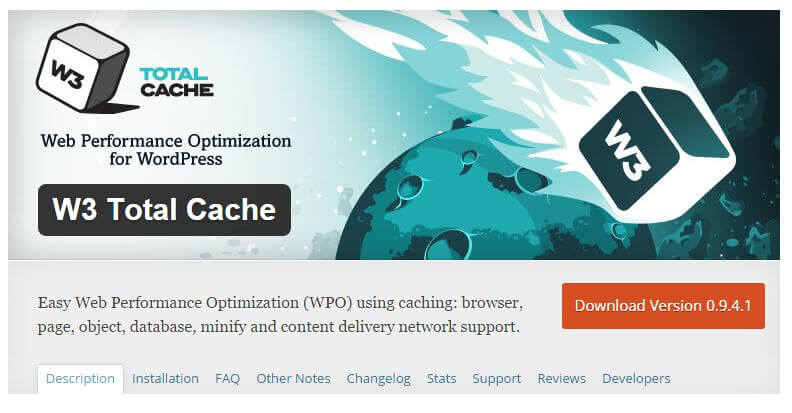 install a caching plugin
