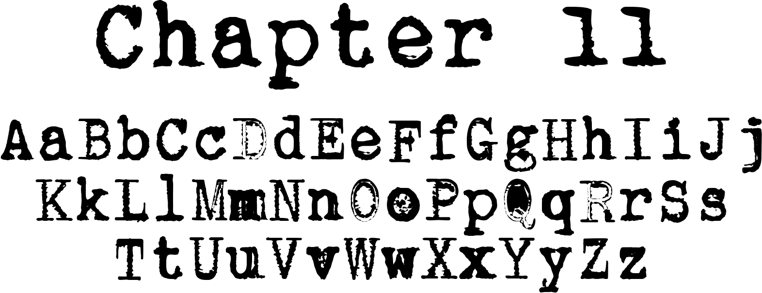 custom typewriter typeface