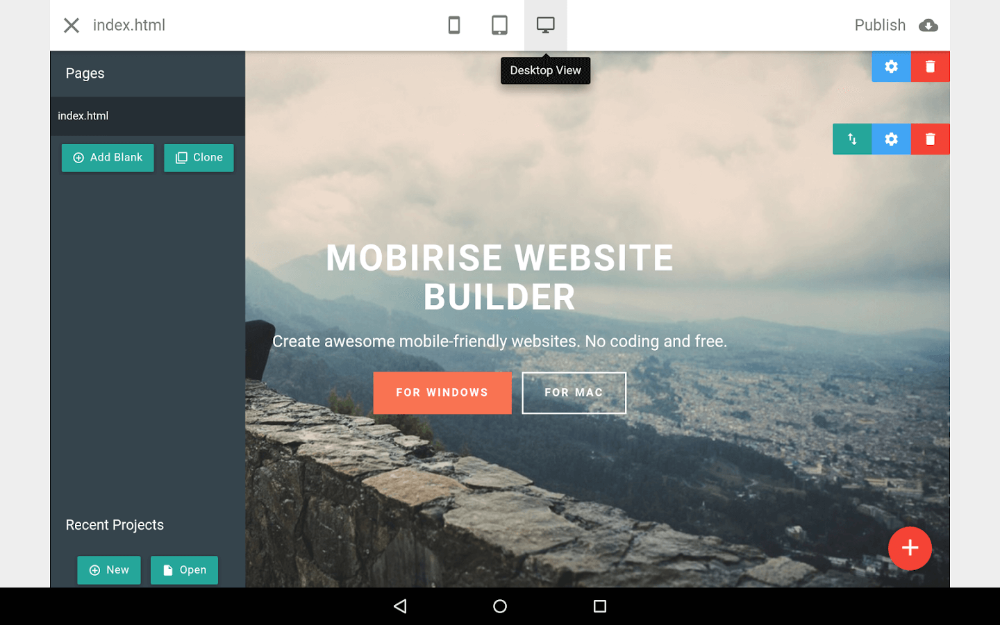 mobirise website builder web development apps