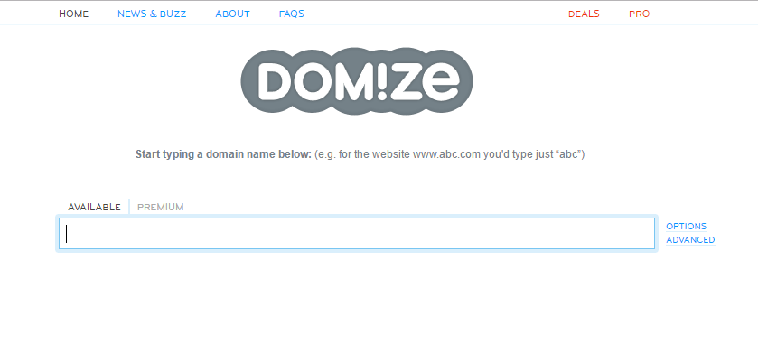 Domize - domain name selection tool