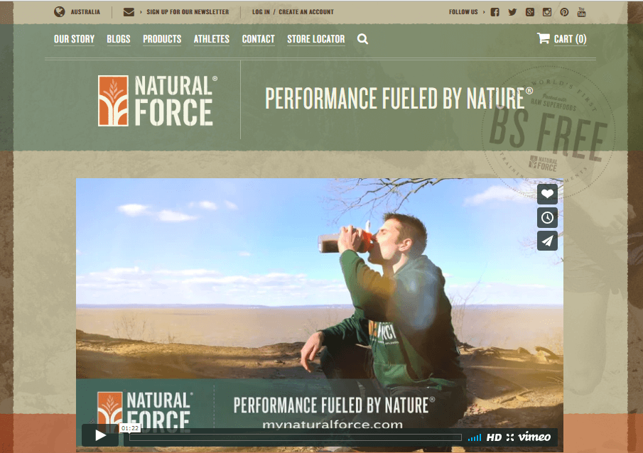 Natural Force Nutrition - eCommerce Web Design