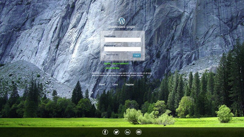  WordPress login page