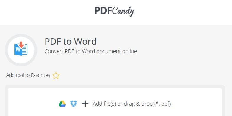 PDF to Word - PDF Candy