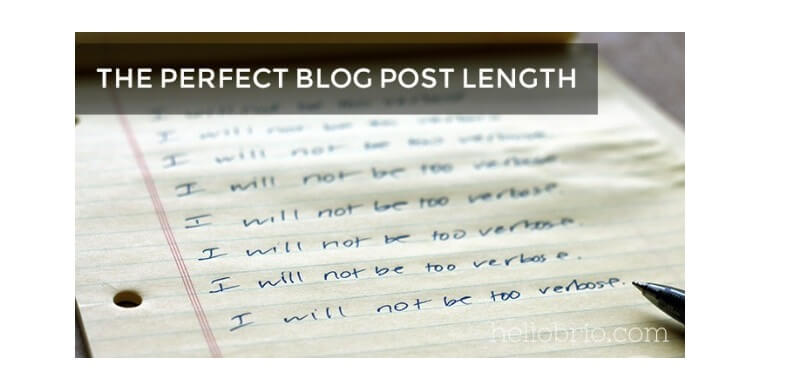 The perfect blog post length