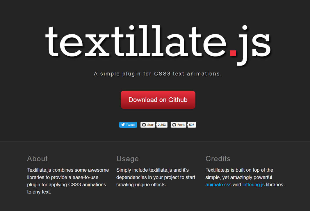 Easy Textillate - Free Plugins for Animation Effects