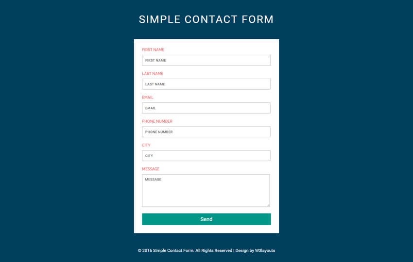 Simple Contact Form