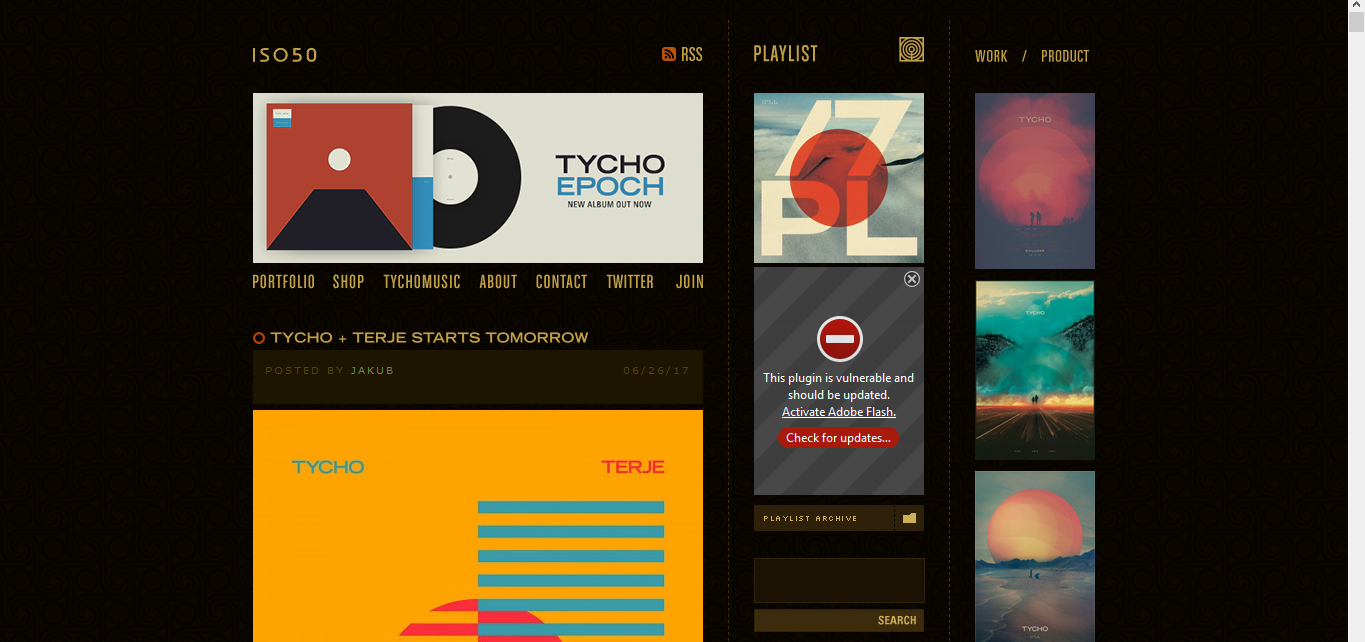 ISO50 - vintage website design