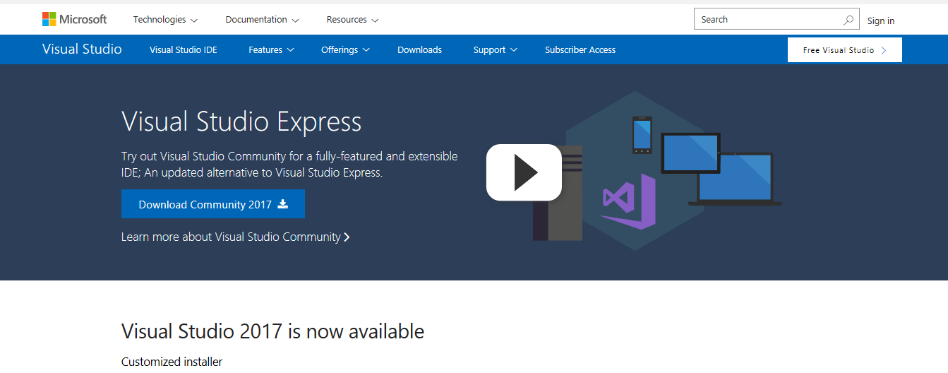 Microsoft Visual Studio Community