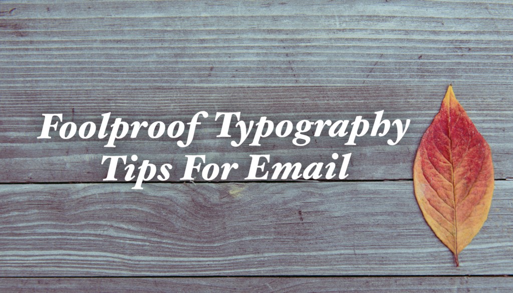 Choose the right typography