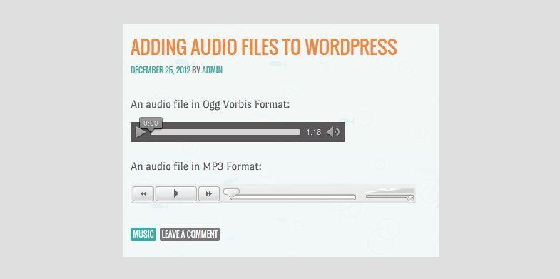 WP audio player