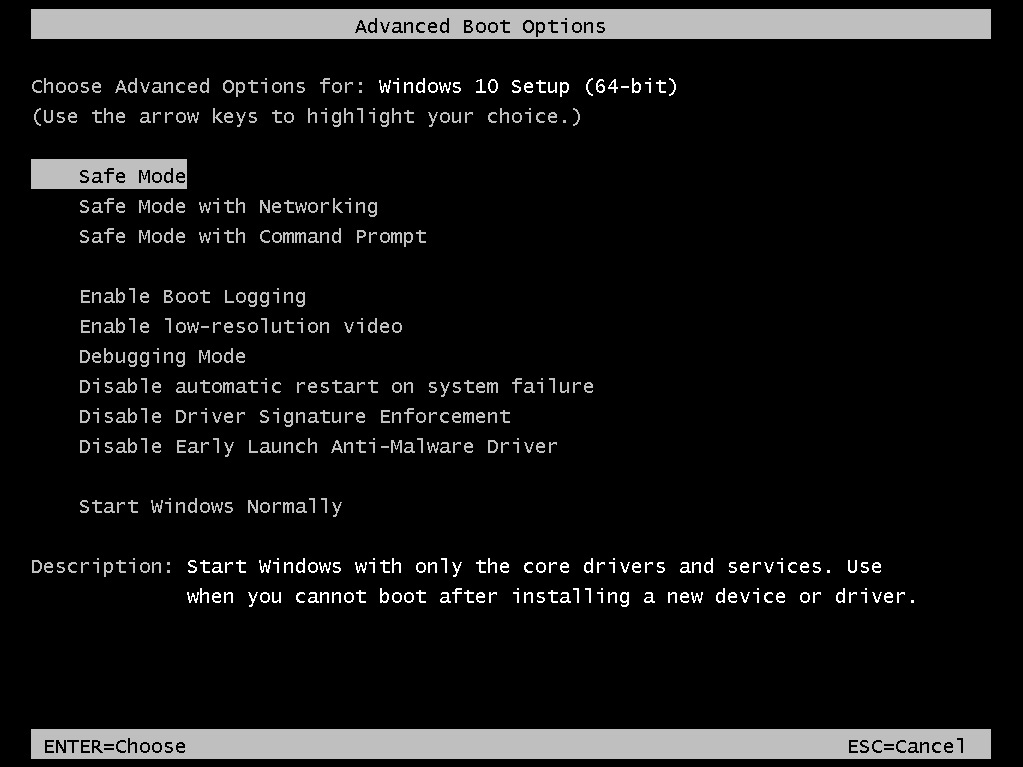 Advanced Boot Option