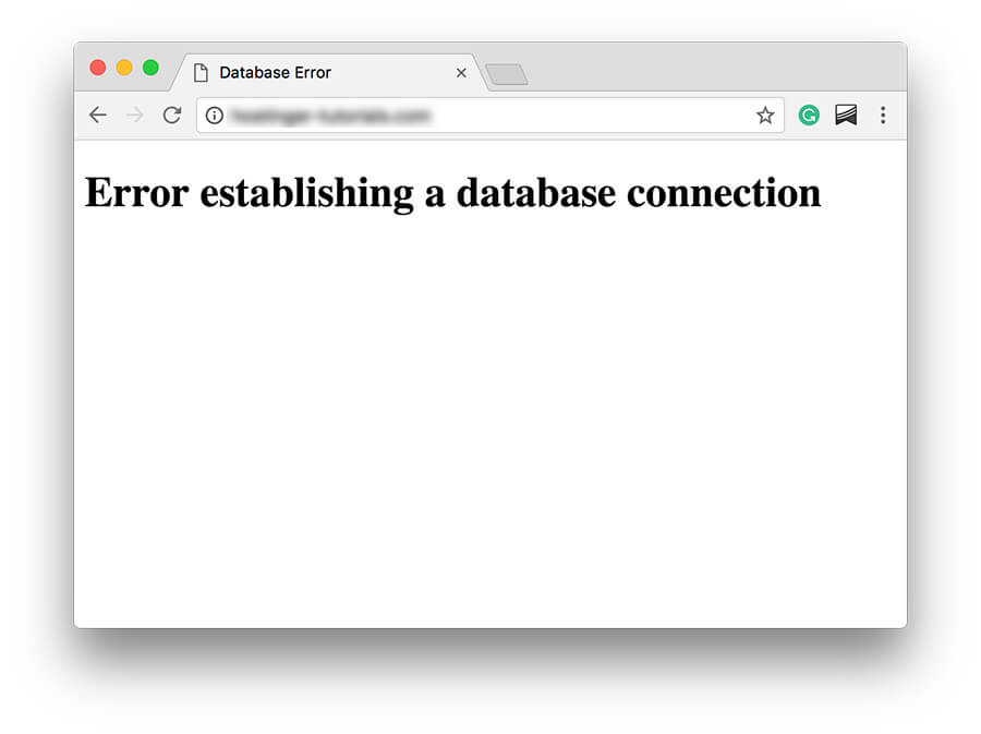 Database error