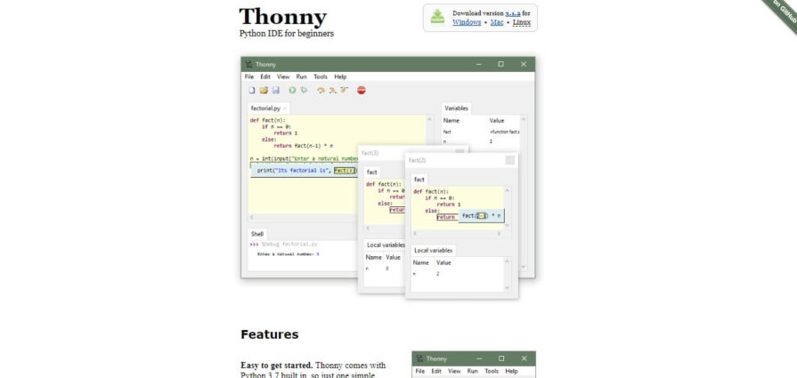Thonny Homepage