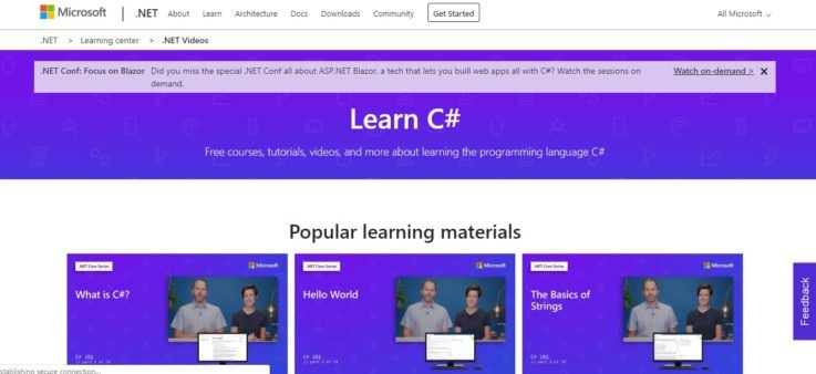 Microsoft for Learning C#