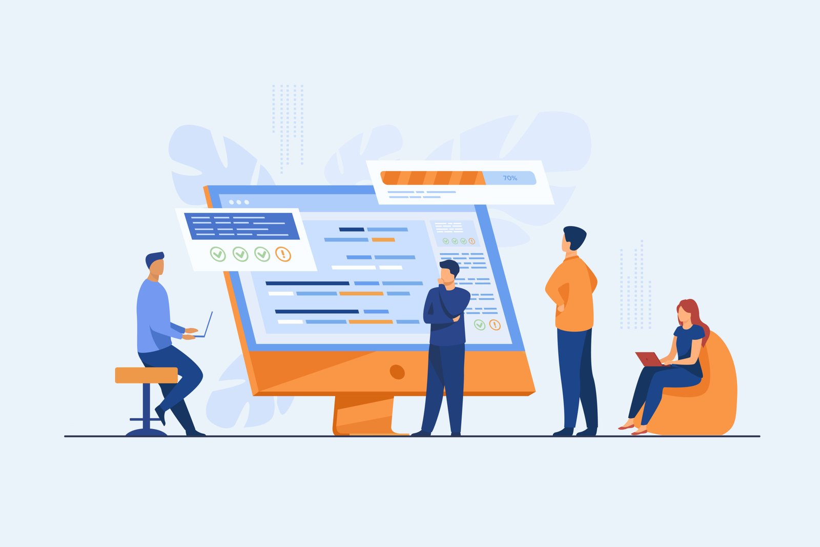 Software developers programming, CMMS