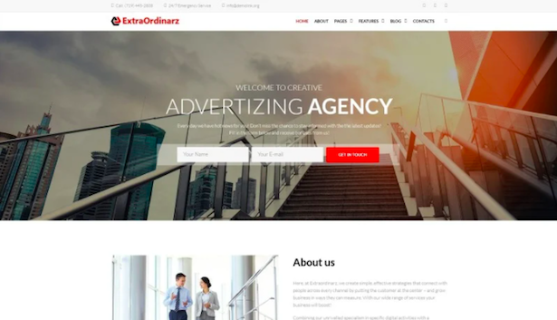 ExtraOrdinarz - Advertising Agency WordPress Theme